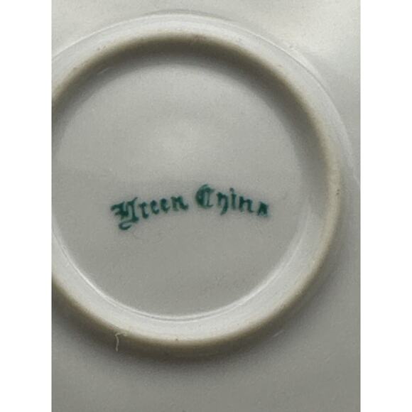 Vintage MOSS ROSE by Green China 8" Hand Painted Tea/Snack Plate Japan - Picture 5 of 6